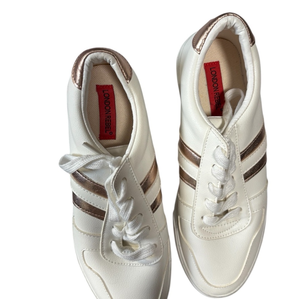 White and Gold Shoes London Rebel